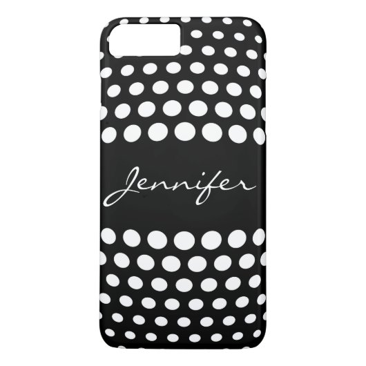Elegant White Polka Dots Pattern Case-Mate iPhone Case (Achterkant)