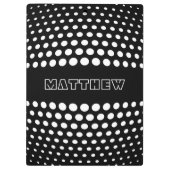 Elegant White Polka Dots Pattern Klembord (Achterkant)