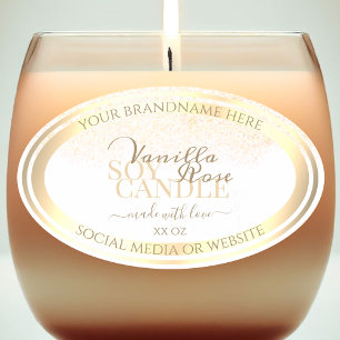 Elegant White Product Packaging Labels Gold Lijst