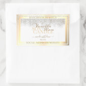 Elegant White Product Packaging Labels Gold Lijst (Tas)