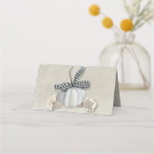 Elegant White Pumpkin Herfst Thanksgiving (Achterkant)