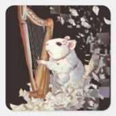 Elegant White Rat Sticker – Fantasy Design (Devant)