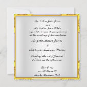 Elegant White Red Hearts Wedding Invitation Kaart (Achterkant)