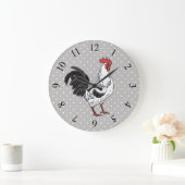 Elegant White Rooster Wall klok (Huis)
