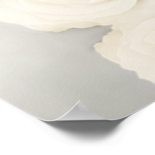 Élégant White Rose 9 Table Mariage Tableau de sièg (Coin)