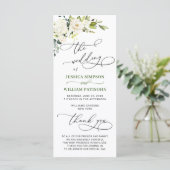 Elegant White Rose Eucalyptus Wedding Ceremony Pro Programma (Staand voorkant)