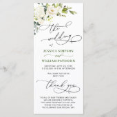 Elegant White Rose Eucalyptus Wedding Ceremony Pro Programma (Voorkant)