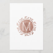 Elegant White Rose Gold Floral Wedding Programma (Achterkant)