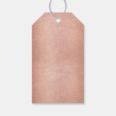 Elegant White Rose Gold Modern Weddenschap Bedankt Cadeaulabel (Achterkant)