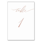 Elegant White Rose Gold Script No. 1 Weddenschap Kaart (Voorkant)