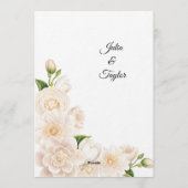 Elegant White Rose Invitation (Dos)