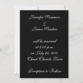 Elegant White Rose Wedding Invitation Kaart (Achterkant)