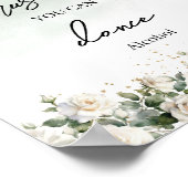 Elegant White Roses goud Vertrouw me dat je kunt d Poster (Hoek)