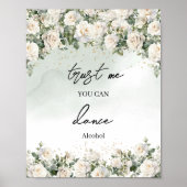Elegant White Roses goud Vertrouw me dat je kunt d Poster (Voorkant)
