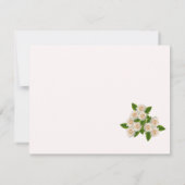 Elegant White Roses Wedding Rehearsal Dinner Kaart (Achterkant)