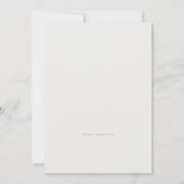 Elegant white Satin wedding invitation Kaart (Achterkant)