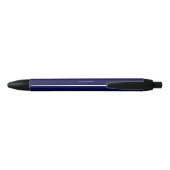 Elegant White Script Name Navy Blue Pen (Achterkant)