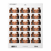 Elegant White Script Photo Weddenschap Save the Da Etiket (Full Sheet)