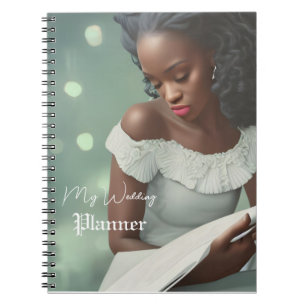 Elegant White Script Wedding Journal Notitieboek