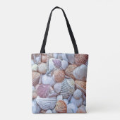 Elegant White Seashells Artwork | Canvas tas (Achterkant)