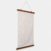 Elegant White Seashells beige Pattern Hangend Wandkleed (Gebogen)