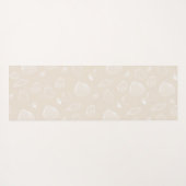 Elegant White Seashells beige Pattern Yogamat (Achterkant (horizontaal))