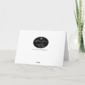 Elegant White & Silver Kerstmis Poinsettia Feestdagen Kaart (Achterkant)