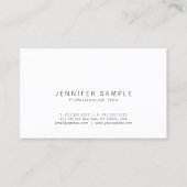 Elegant White Simple Chic Professional Visitekaartje (Voorkant)