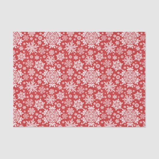 Elegant White Snowflake (Cranberry) Tissuepapier (Voorkant)