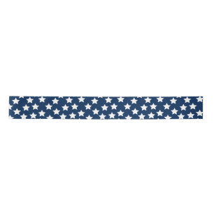 Elegant White Stars Blue Background Patriotic Lint