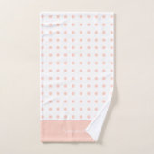 Elegant White Stripe en Check Pink Polka Dot. Bad Handdoek (Handdoek)
