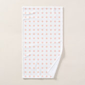 Elegant White Stripe en Check Pink Polka Dot. Bad Handdoek (Handdoek)