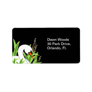 Elegant White Swan Etiket