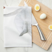 Elegant white swans familienaam script theedoek (Quarter Fold)