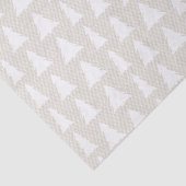 Elegant White Trees on Beige Faux Texture Pattern Tissuepapier (Detail)