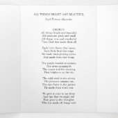 Elegant White Tri-voudig Wedding Program Booklet Drieluik Programma (Binnenkant midden)