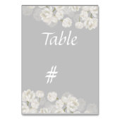 Elegant white Tulip Weddenschap tabelnummer Kaart (Achterkant)