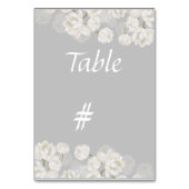 Elegant white Tulip Weddenschap tabelnummer Kaart (Voorkant)