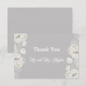 Elegant white Tulip Wedding Bedankkaart (Voorkant / Achterkant)