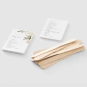 Elegant White Waterverf Floral Wedding Programme H Handwaaier (Niet-gemonteerd)