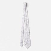 Elegant White Winter Snowflakes Stropdas (Achterkant)