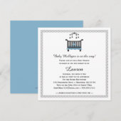 Elegant Wieg | Baby Shower Kaart (Voorkant / Achterkant)