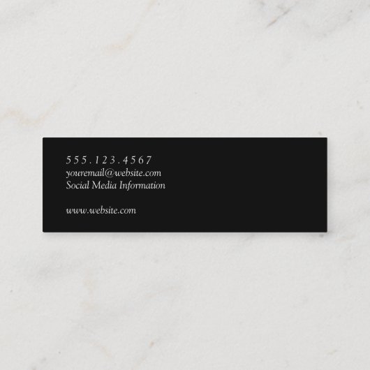 Elegant wijnglas rustiek | toost | wijnvlek mini visitekaartje (Achterkant)