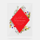 Elegant Wild Flower Blooming Wedding Welcome (Recto)