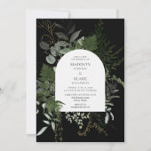 Elegant Wild Forest Fern Greenery Wedding Kaart (Voorkant)