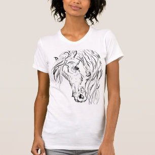 Elegant Wild Horse Dames T-Shirt - Artistiek Paard