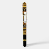 Elegant Wild Mixed Animal Black en Gold Case-Mate iPhone Case (Achterkant / Links)