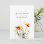 Elegant Wildbloemen Birthday Kaart (Staand voorkant)