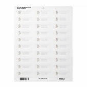 Elegant Wildbloemen Blush Return Address Label (Full Sheet)