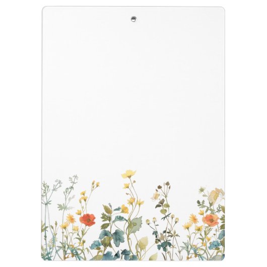 Elegant wildbloemenveld klembord (Achterkant)